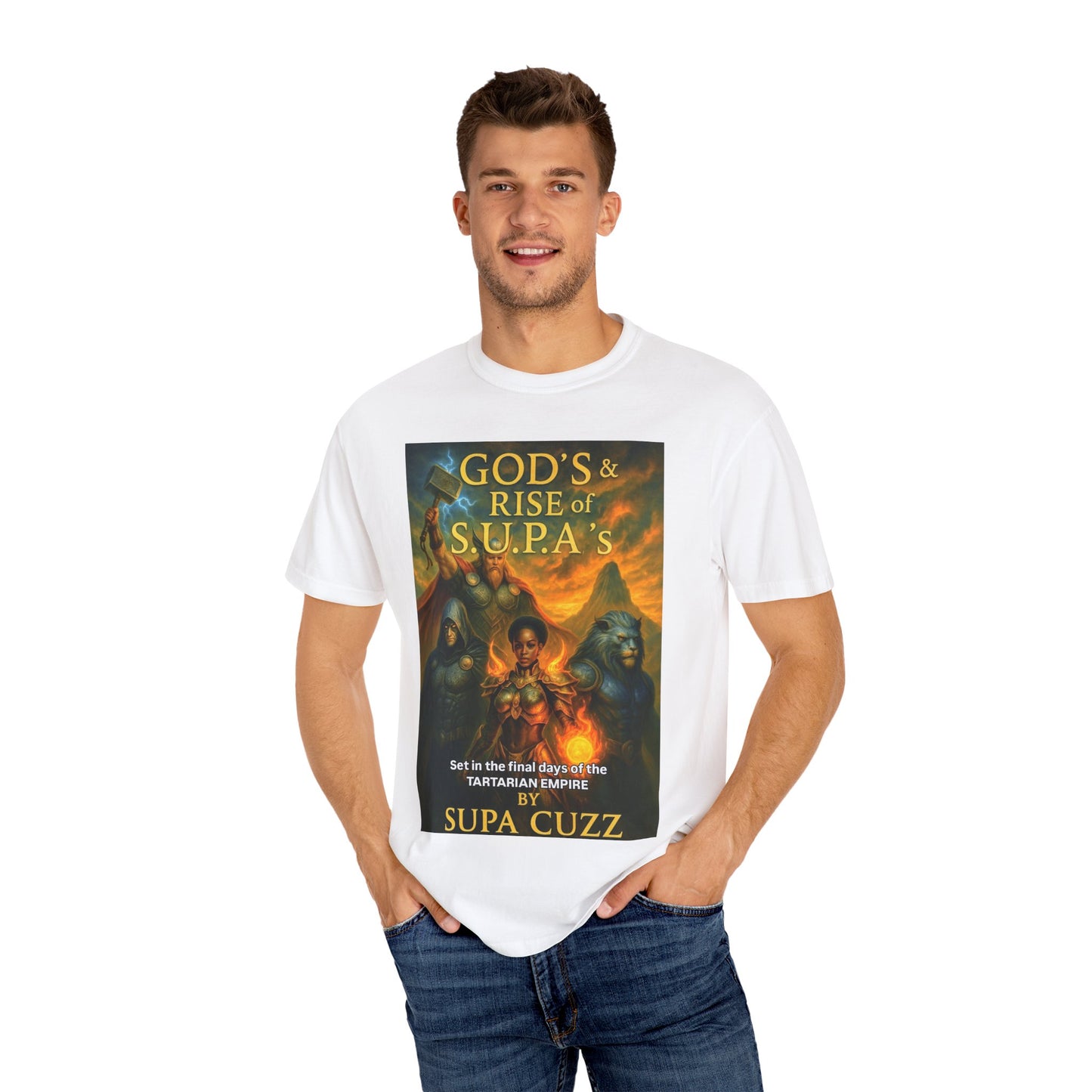 Supa Cuzz T-Shirt - Unisex Garment-Dyed Tee for Gamers, Fantasy Lovers, Unique Gifts, Casual Wear, Celebrations