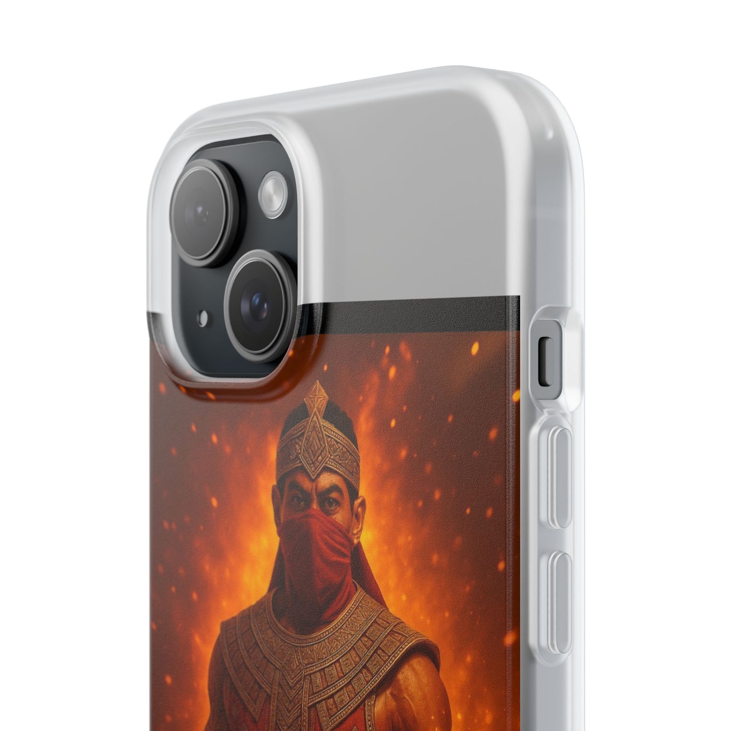 Bomber Phone Case, Fire-themed Flexi Case, Unique Phone Accessory, Gift for Gamers, Stylish Mobile Cover