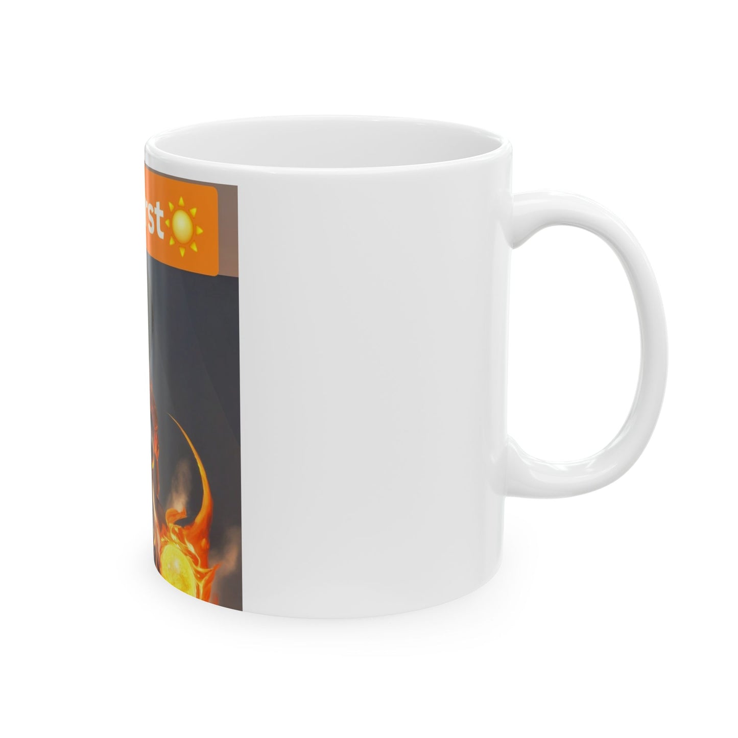 SunBurst Fantasy Ceramic Mug - Unique Coffee Cup, Gift for Anime Lovers, Home Decor, Kitchen Accessory, Birthday Gift