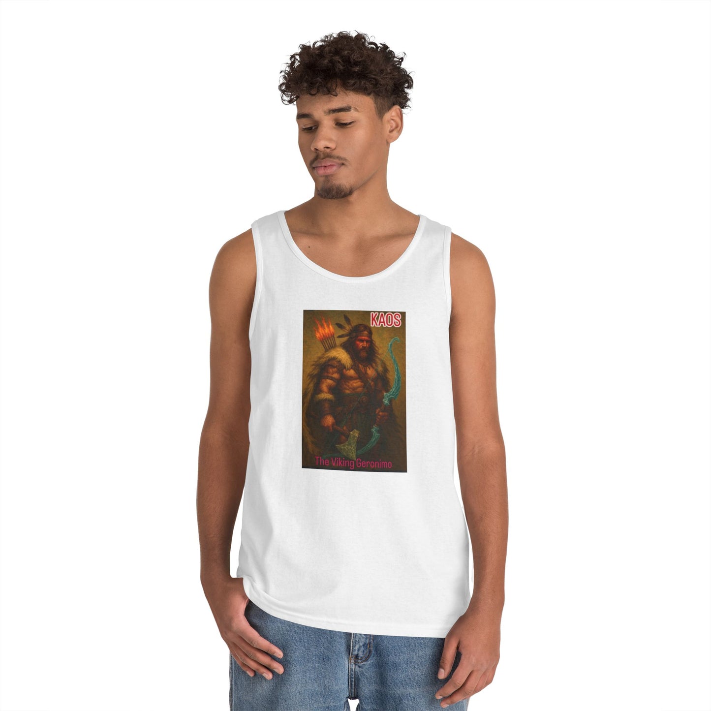 Warrior Muse Tank Top | Unisex Heavy Cotton Summer Wear, Graphic Tee for Festivals, Casual Outfits, Gifts for Him/Her