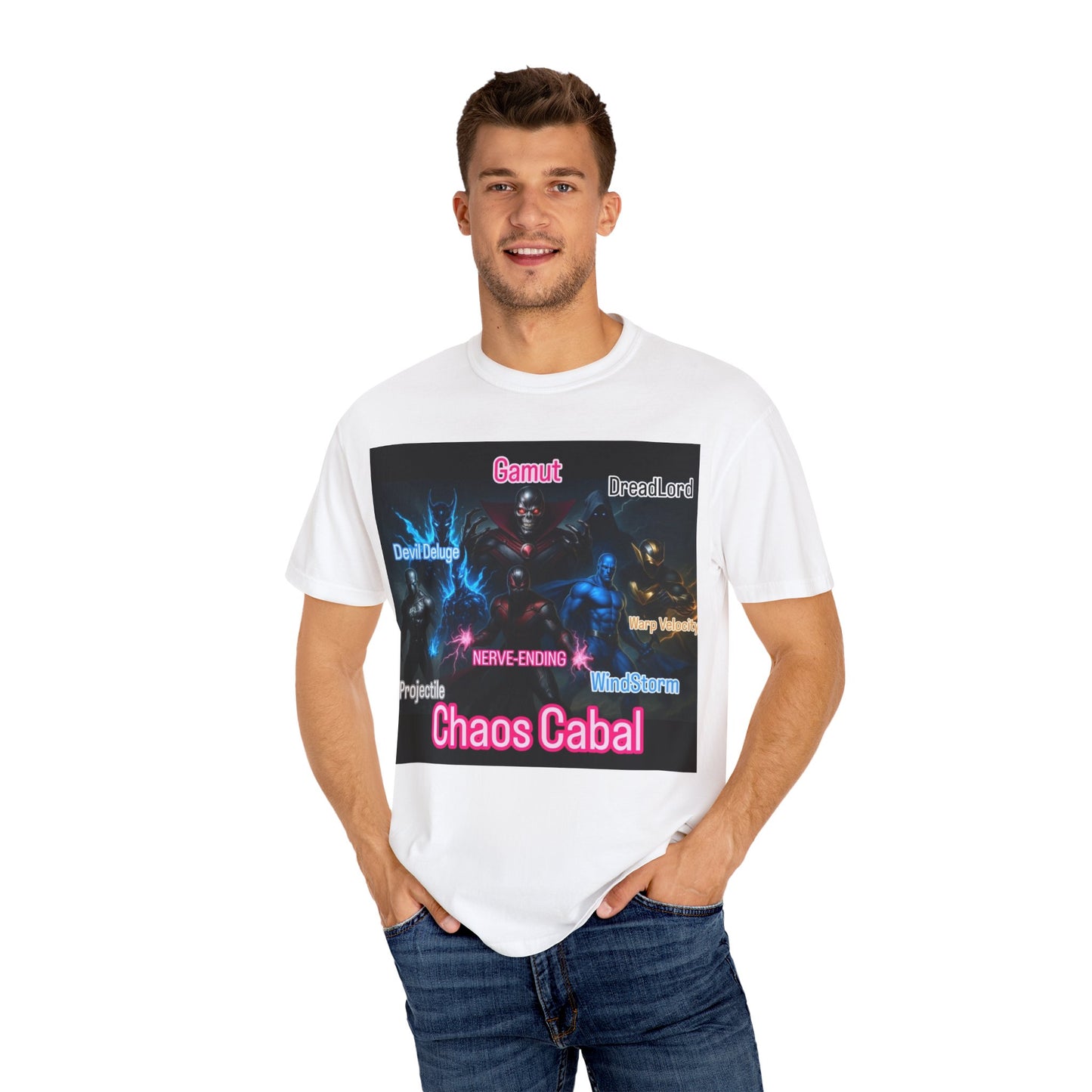 Chaos Cabal Unisex T-Shirt, Gamer Shirt, Graphic Tee, Gift for Gamers, Trendy Casual Wear, Eco-Friendly Apparel