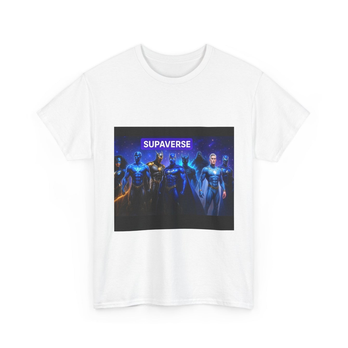 Supaverse Unisex Heavy Cotton Tee | Cool Graphic T-Shirt for Fans | Perfect for Casual Wear, Gifts, or Events