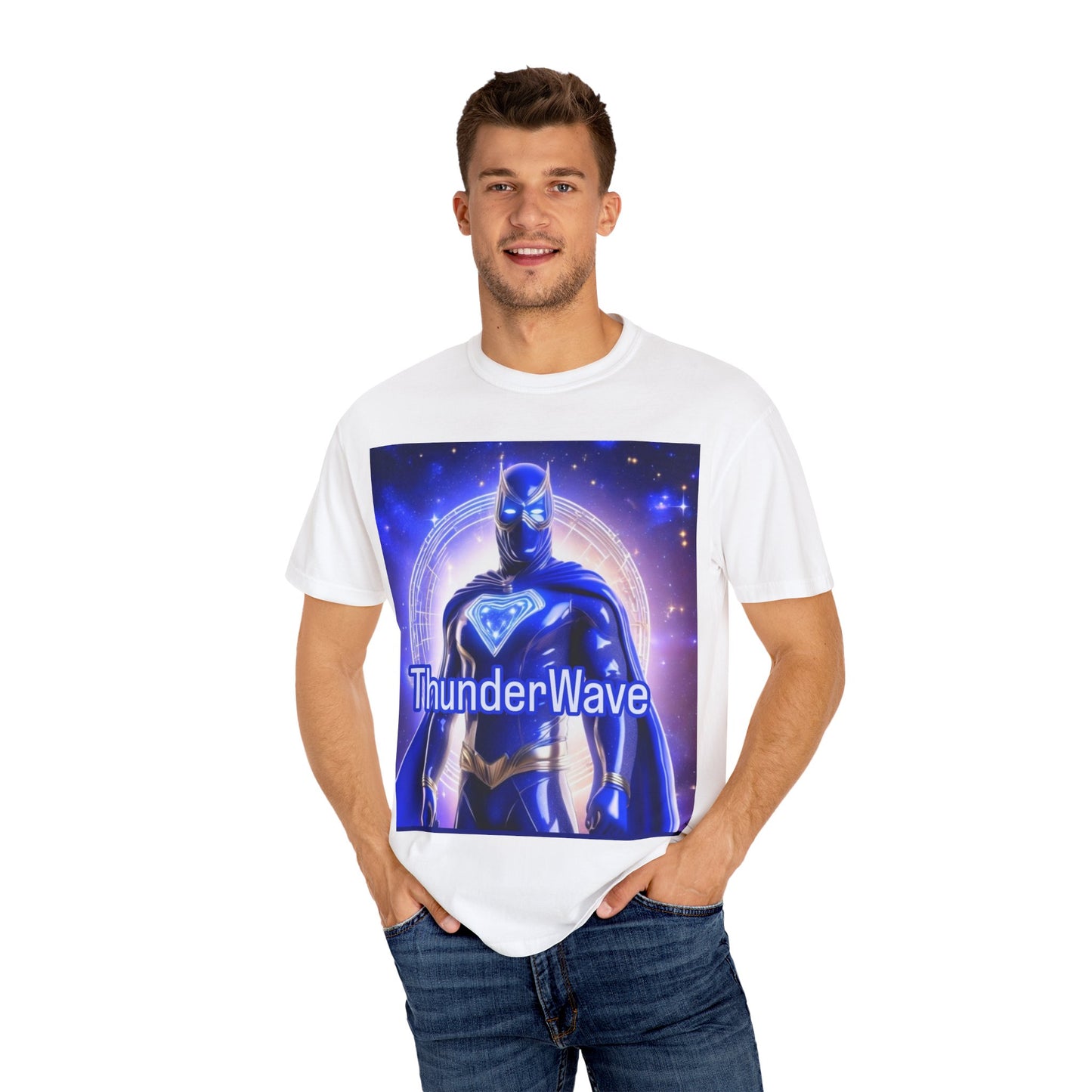 ThunderWave Superhero Unisex Garment-Dyed T-shirt - Perfect for Fans, Comic Lovers, Gifts, and Everyday Wear