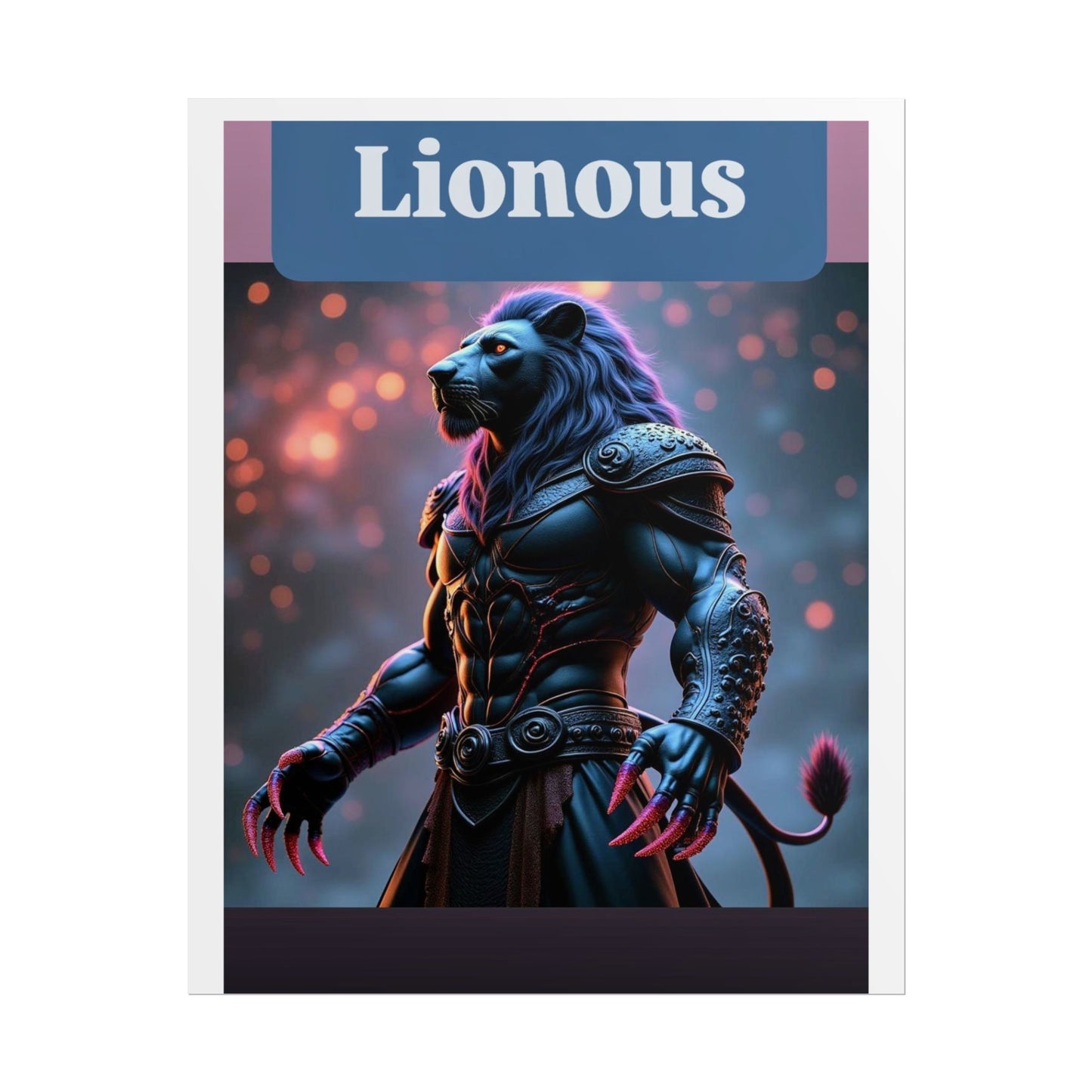 Majestic Lionous Art Poster, Wall Decor, Gift for Animal Lovers, Unique Artwork, Home Decoration, Gallery Wall