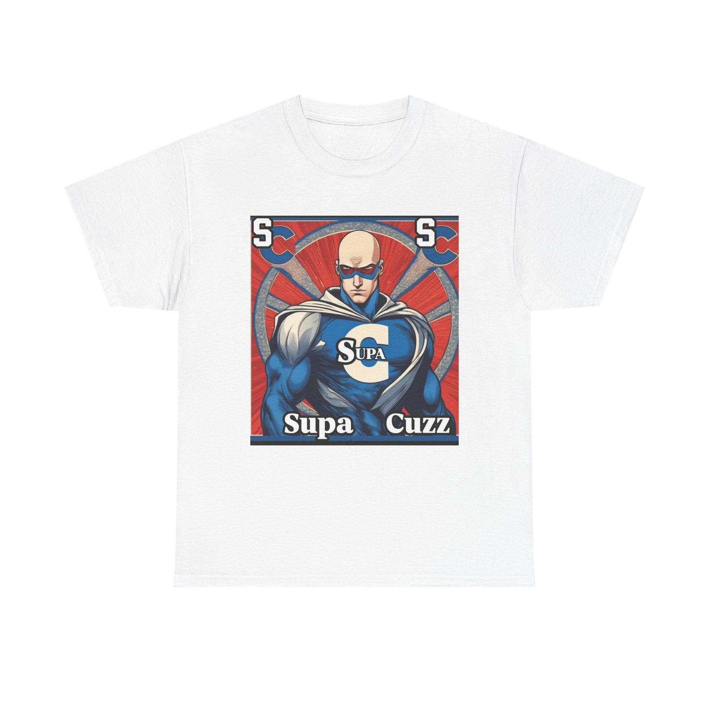 Supa Cuzz Superhero Tee, Unisex Heavy Cotton Shirt, Fun Gift for Fans, Casual Wear, Comic-Inspired Apparel, Perfect for Birthdays