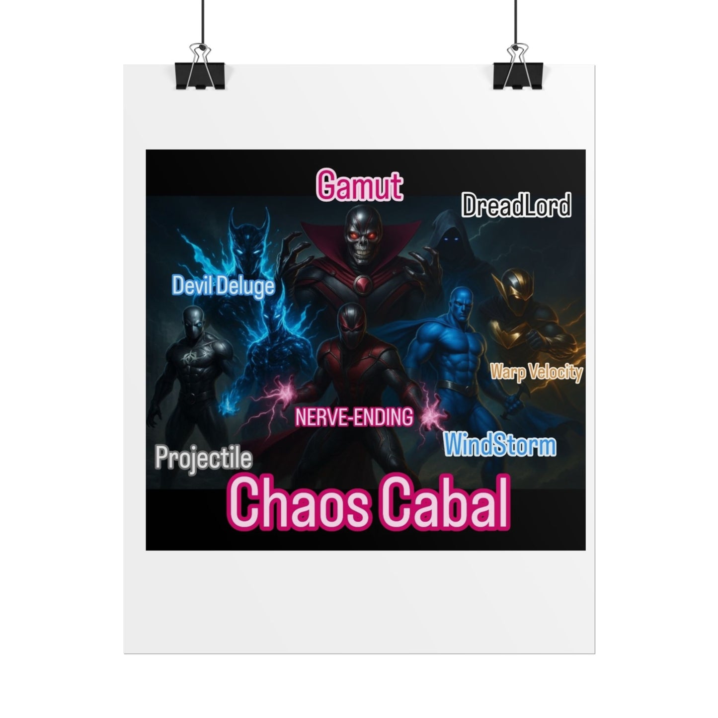Chaos Cabal Rolled Posters | Unique Wall Art, Fantasy Decor, Gifting for Gamers, Print for Events, Collectibles
