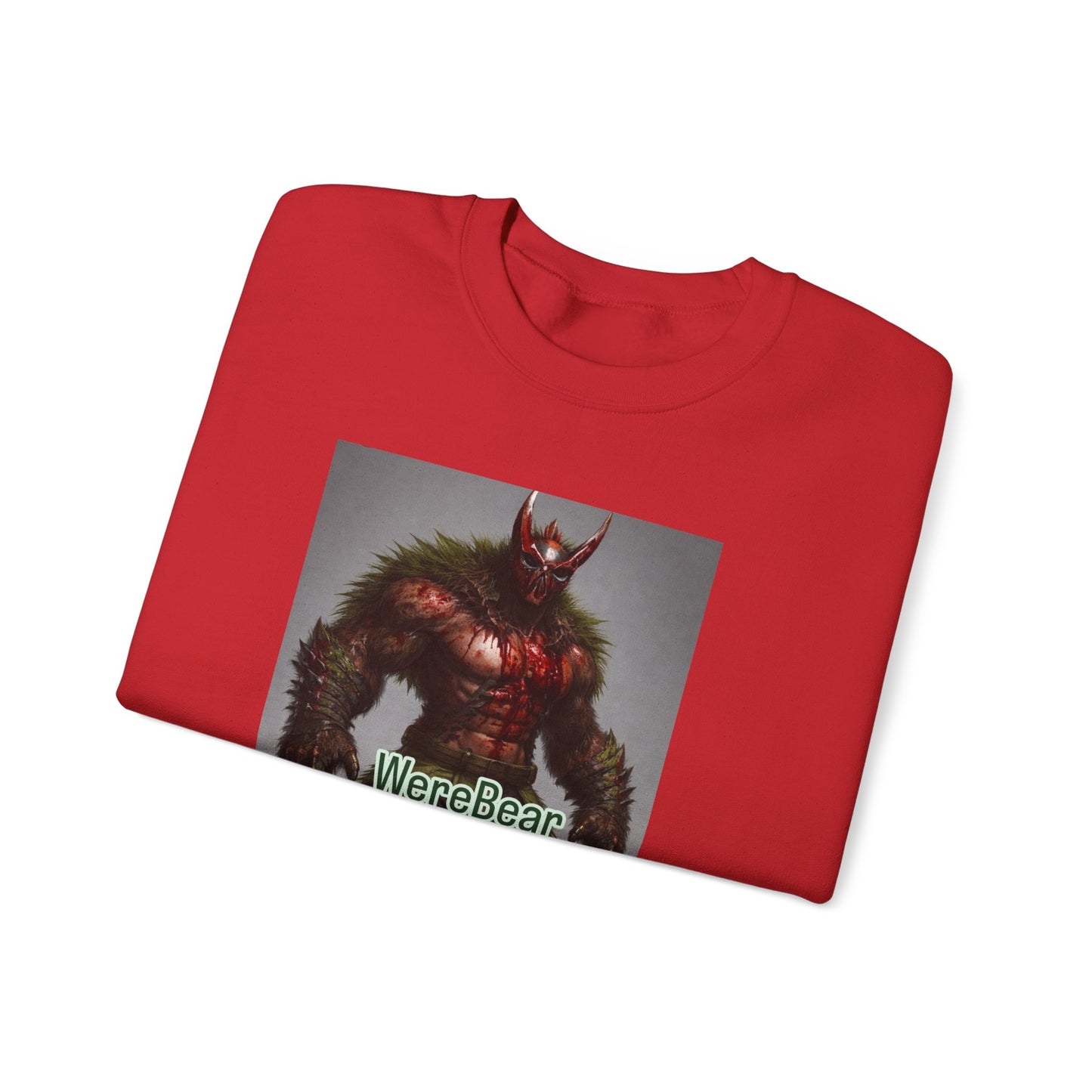 Werebear Graphic Sweatshirt — Monster Bear Illustration Crewneck