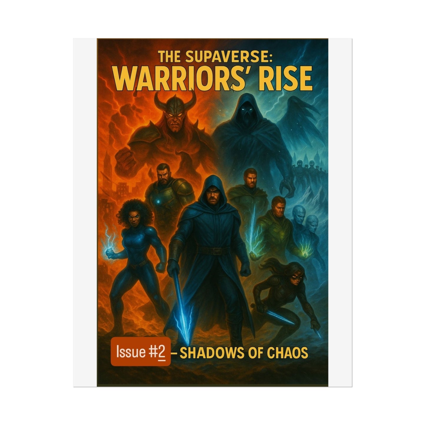 Epic Fantasy Rolled Poster - Supaverse: Warriors' Rise, Wall Art, Room Decor, Gift for Comic Lovers, Unique Collectible