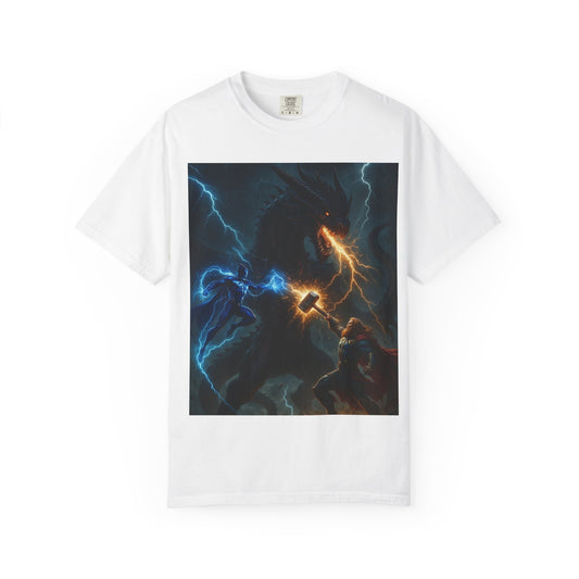 Epic Fantasy Lightning T-shirt, Unisex Graphic Tee, Gift for Gamers, Casual Wear, Fantasy Artwork, Unique Design Tee