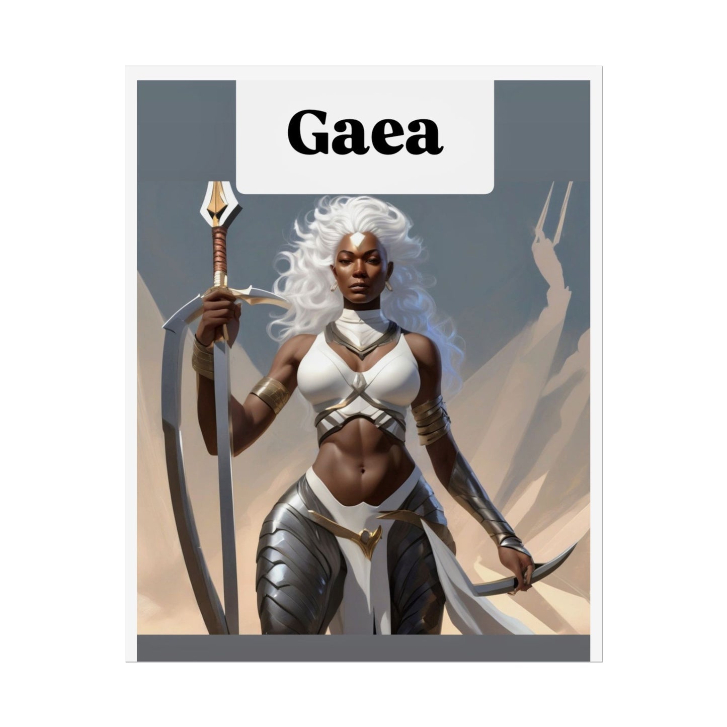 Gaea Wall Art Poster, Fantasy Art Print, Home Decor, Gift for Gamers, Mythology Wall Decor, Unique Wall Decoration