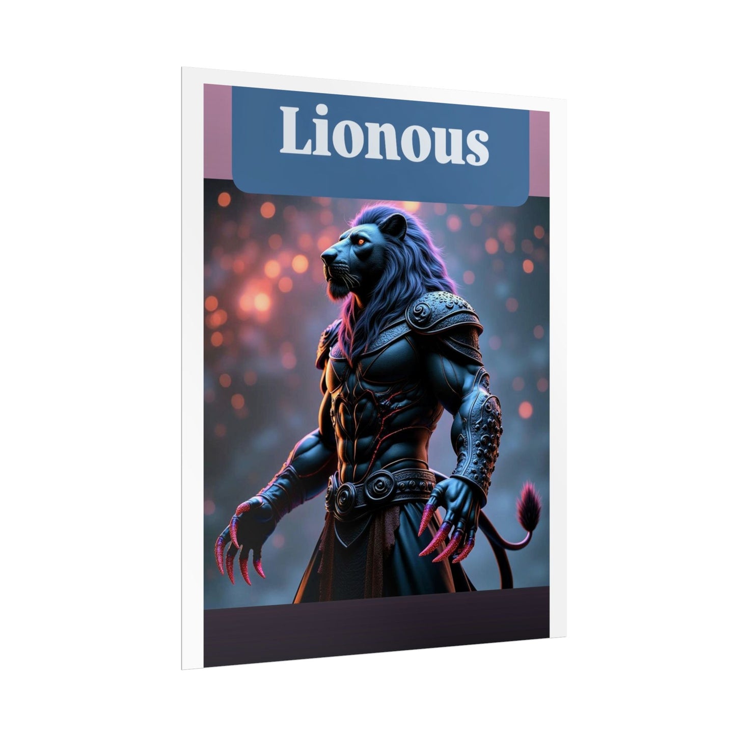 Majestic Lionous Art Poster, Wall Decor, Gift for Animal Lovers, Unique Artwork, Home Decoration, Gallery Wall