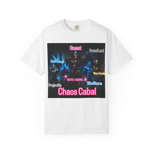 Chaos Cabal Unisex T-Shirt, Gamer Shirt, Graphic Tee, Gift for Gamers, Trendy Casual Wear, Eco-Friendly Apparel