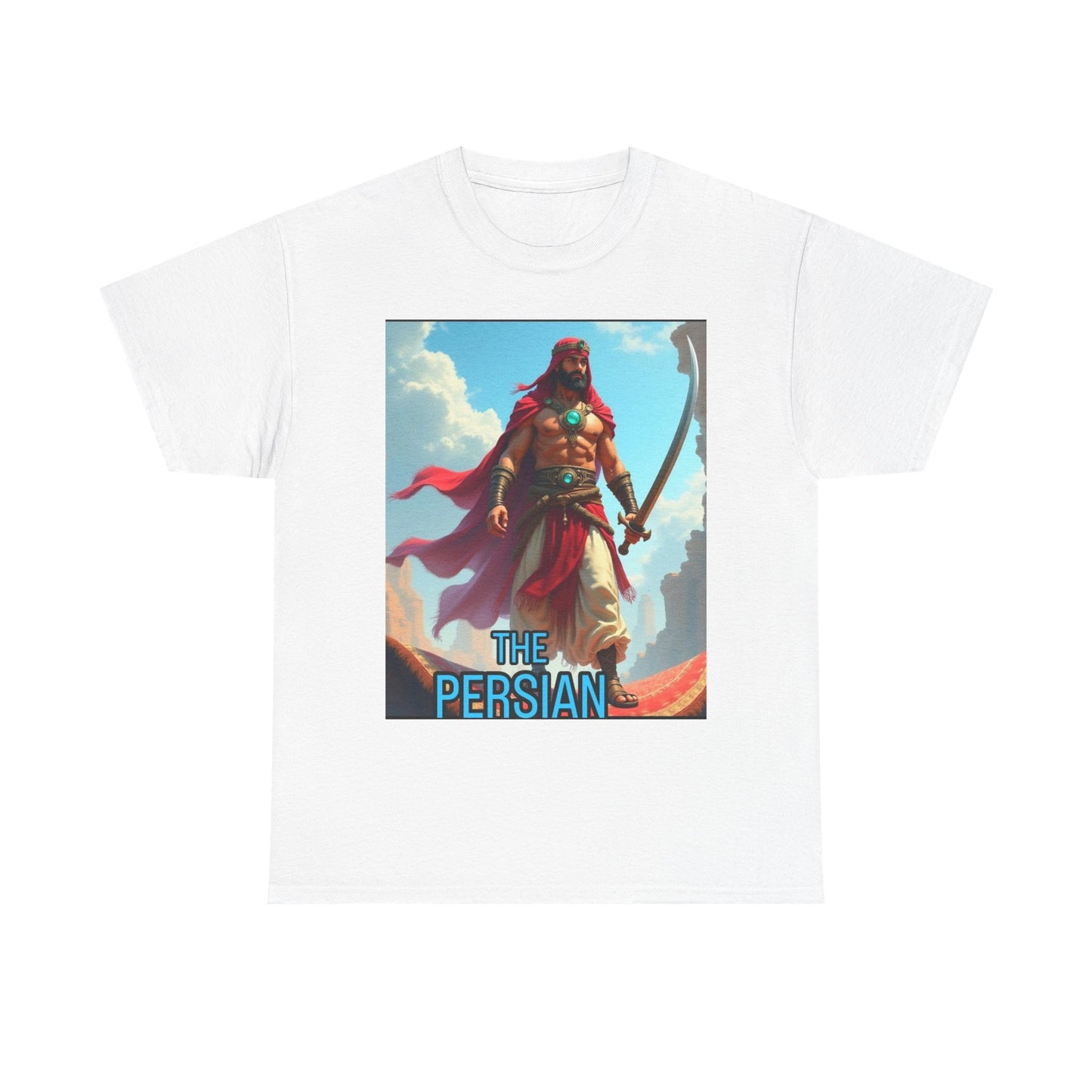 Persian Warrior Graphic Tee — 'The Persian' Mythic Illustration T-Shirt