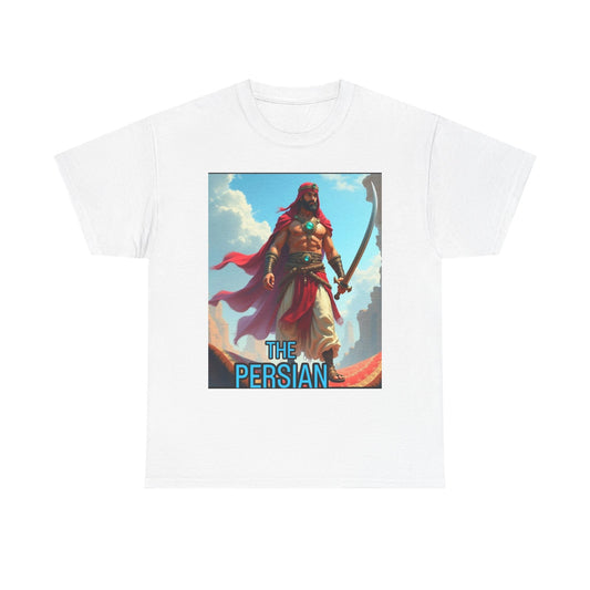 Persian Warrior Graphic Tee — 'The Persian' Mythic Illustration T-Shirt