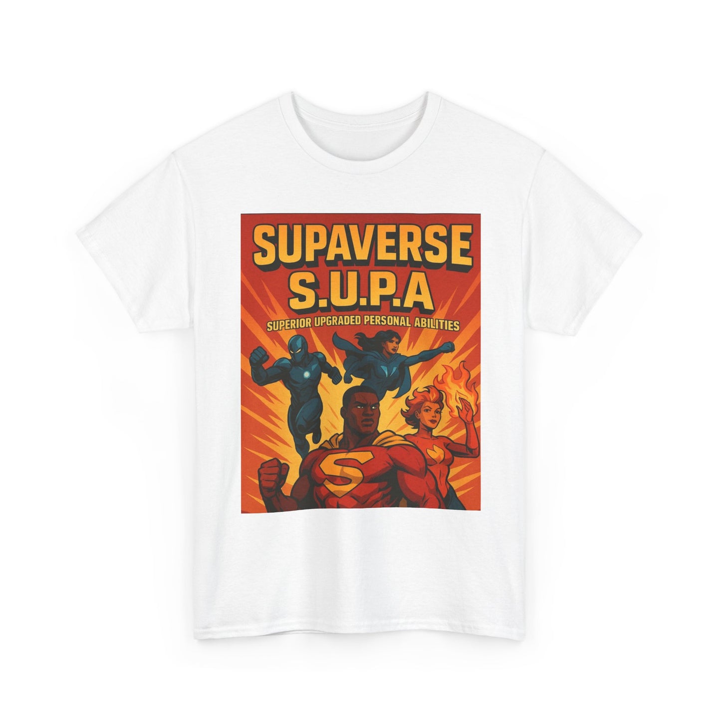 Supaverse S.U.P.A. Unisex Heavy Cotton Tee - Retro Superhero Graphic Tee, Comic Book Apparel, Fun Gift for Fans, Casual Wear, Comic [...]
