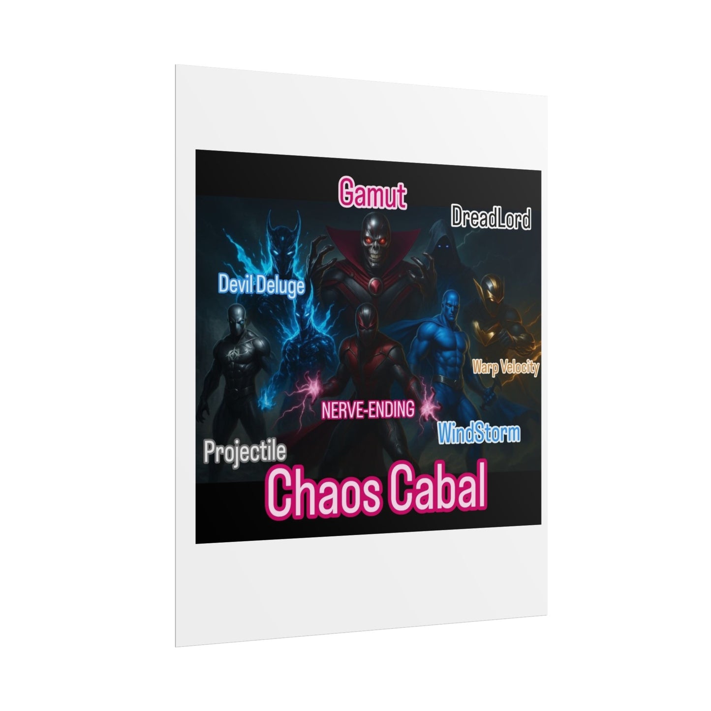 Chaos Cabal Rolled Posters | Unique Wall Art, Fantasy Decor, Gifting for Gamers, Print for Events, Collectibles