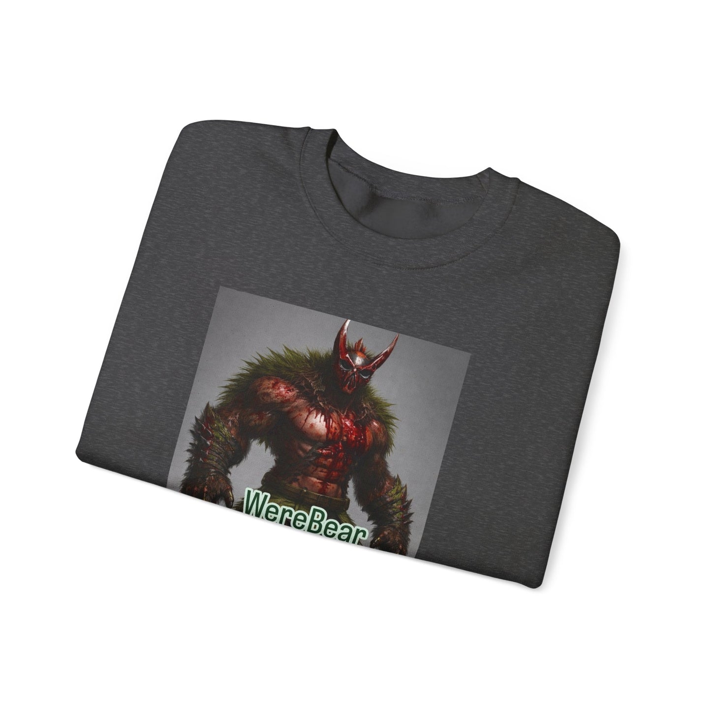 Werebear Graphic Sweatshirt — Monster Bear Illustration Crewneck