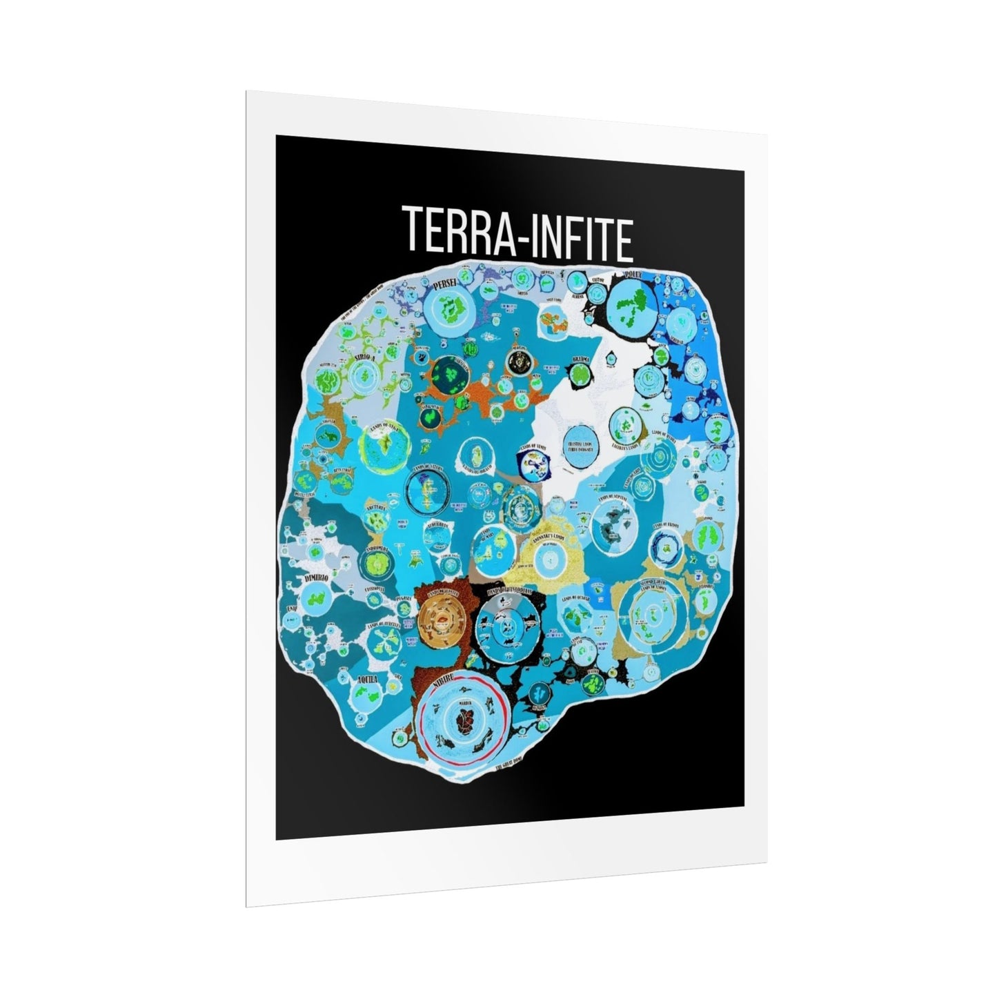 Terra-Infinite Rolled Poster Art Print, Wall Decor, Gift for Nature Lovers, Educational Wall Art, Eco-Friendly Home Decor