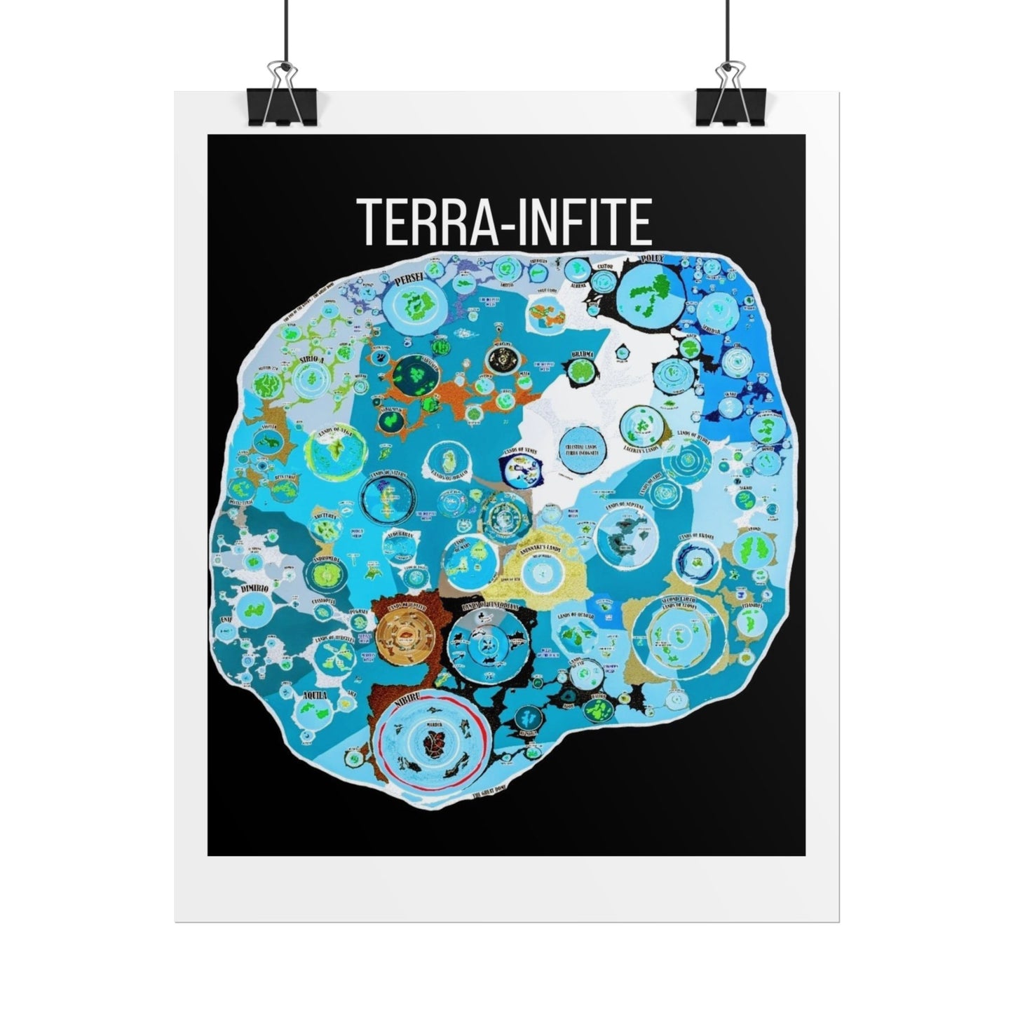 Terra-Infinite Rolled Poster Art Print, Wall Decor, Gift for Nature Lovers, Educational Wall Art, Eco-Friendly Home Decor