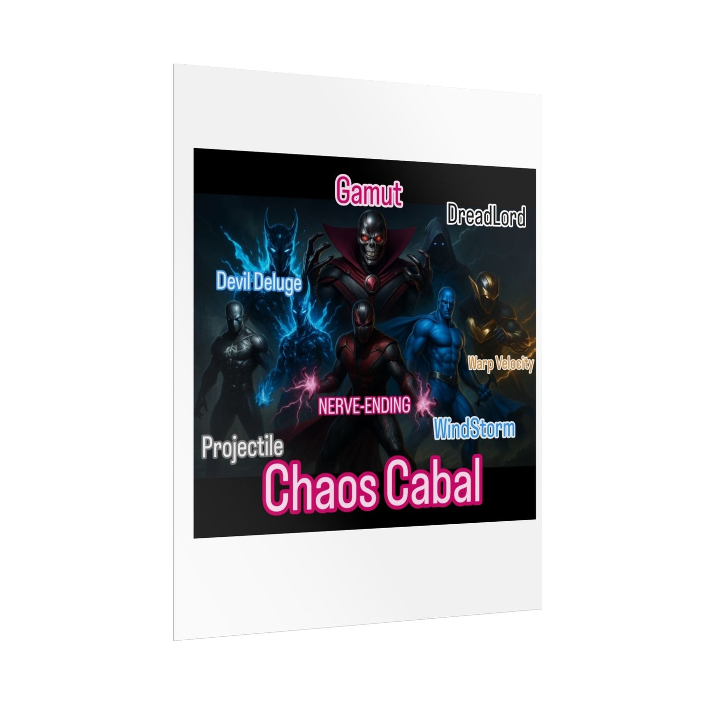 Chaos Cabal Rolled Posters | Unique Wall Art, Fantasy Decor, Gifting for Gamers, Print for Events, Collectibles