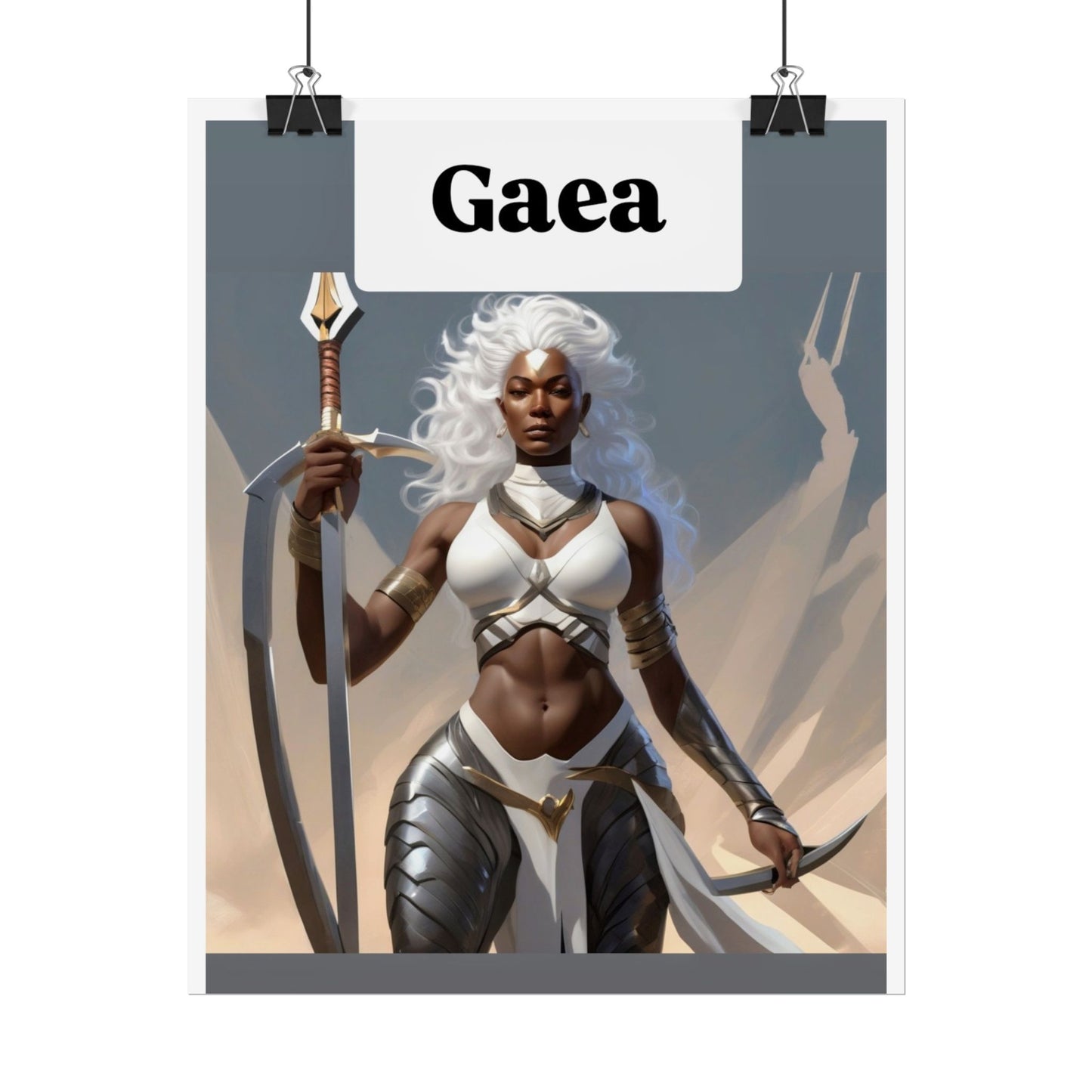 Gaea Wall Art Poster, Fantasy Art Print, Home Decor, Gift for Gamers, Mythology Wall Decor, Unique Wall Decoration