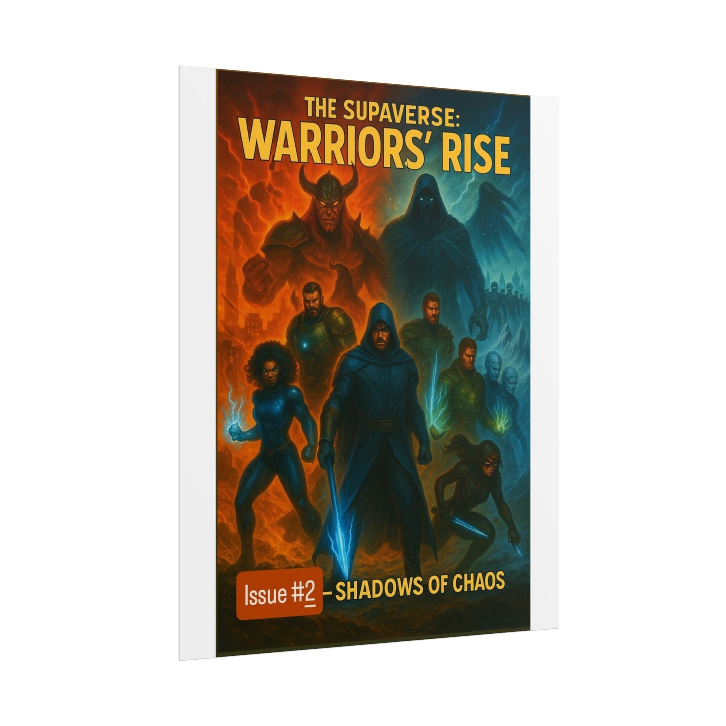 Epic Fantasy Rolled Poster - Supaverse: Warriors' Rise, Wall Art, Room Decor, Gift for Comic Lovers, Unique Collectible