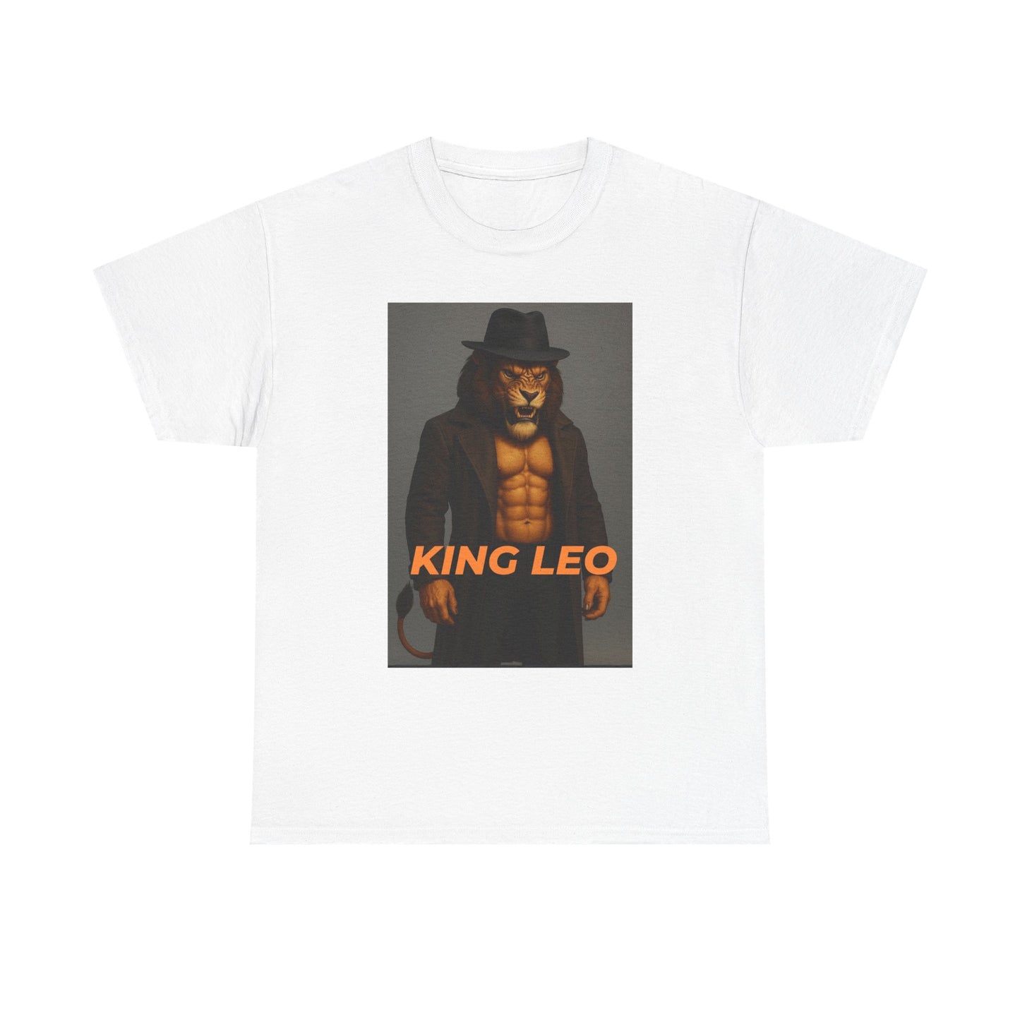 King Leo Graphic Tee — Lion Dressed in Trench Coat & Fedora