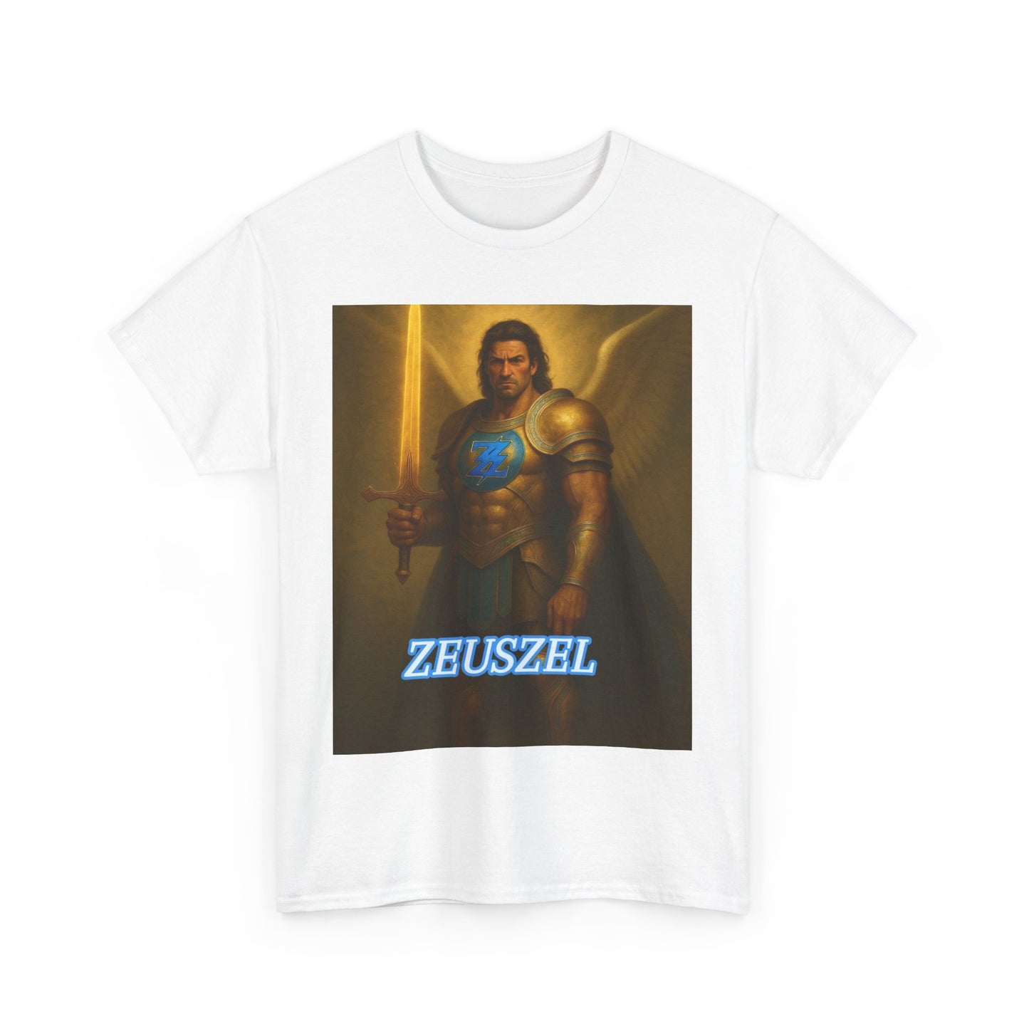 Zeus Unisex Heavy Cotton Tee, Mythology Shirt, Vintage Style Tee, Gifts for Him, Casual Wear, Unique Graphic Tee