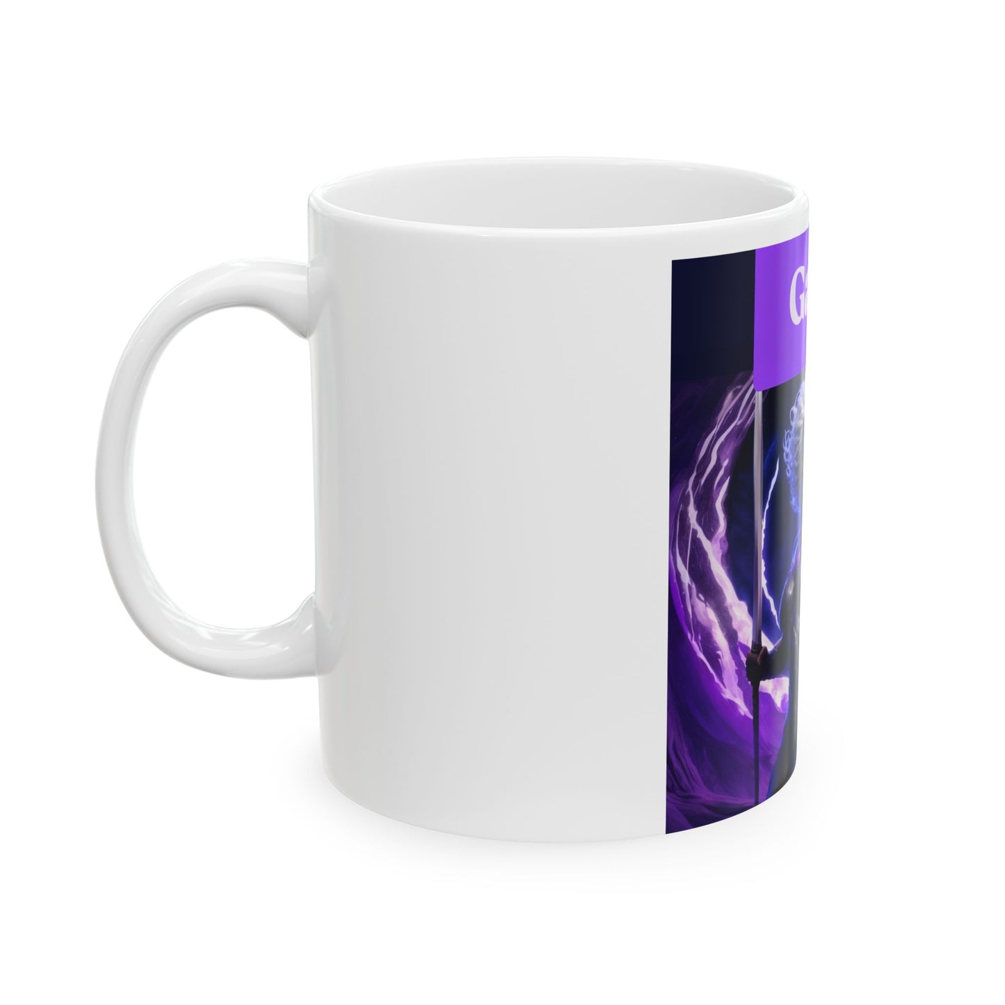 Gaia Warrior Ceramic Mug, Fantasy Gift, Coffee Lovers, Birthday Present, Witchy Decor, Personalized Drinkware