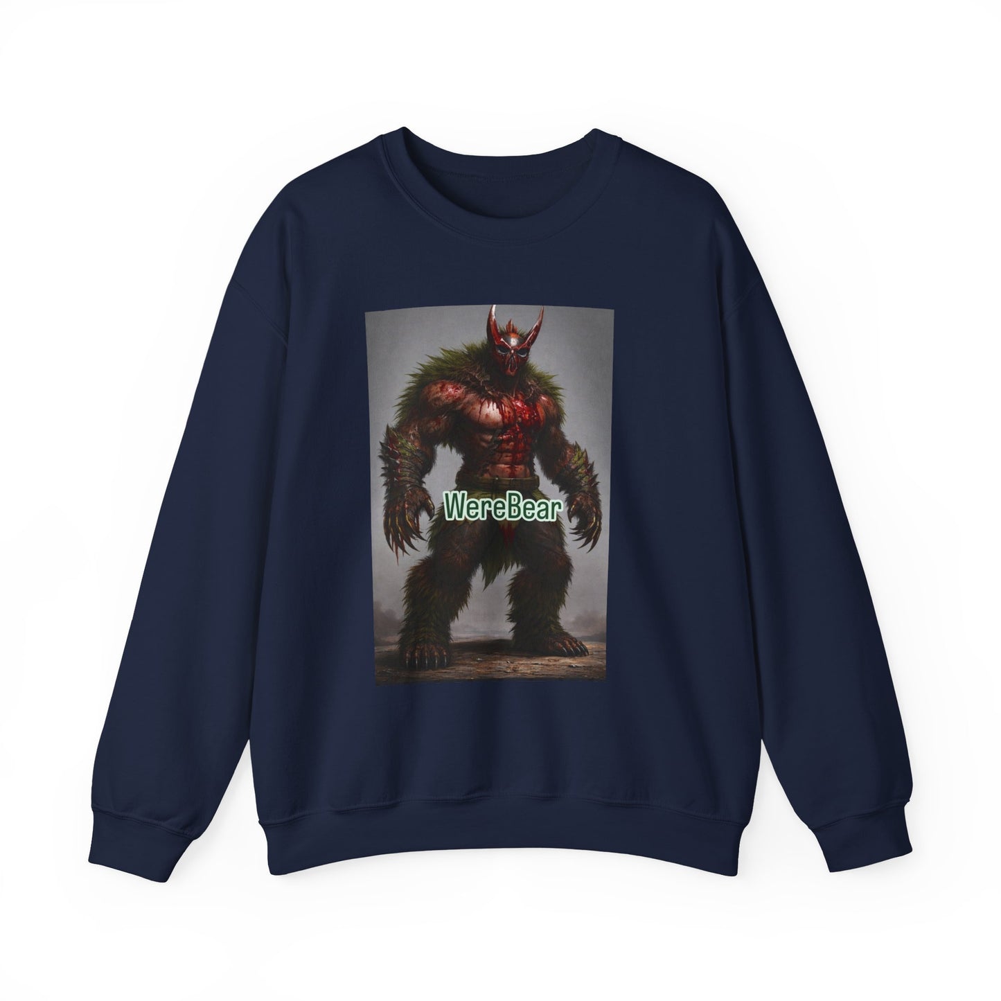 Werebear Graphic Sweatshirt — Monster Bear Illustration Crewneck