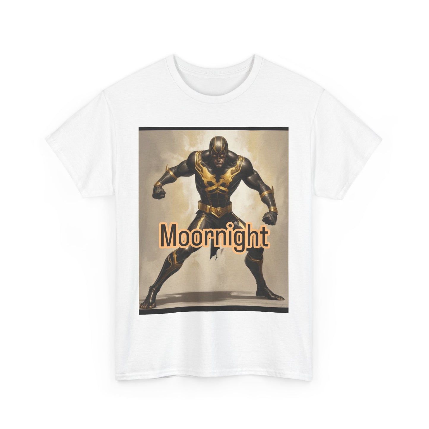Moornight Superhero Unisex Heavy Cotton Tee, Cool Graphic Shirt, Gift for Comic Lovers, Casual Wear, Everyday Style, Unique Design