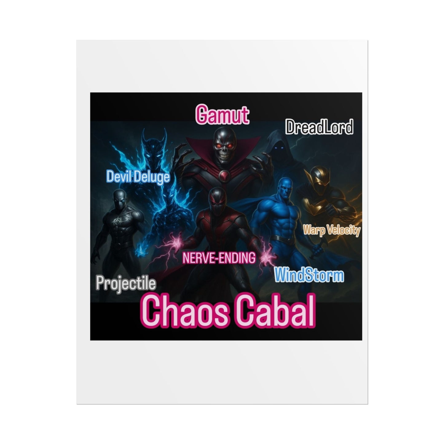 Chaos Cabal Rolled Posters | Unique Wall Art, Fantasy Decor, Gifting for Gamers, Print for Events, Collectibles