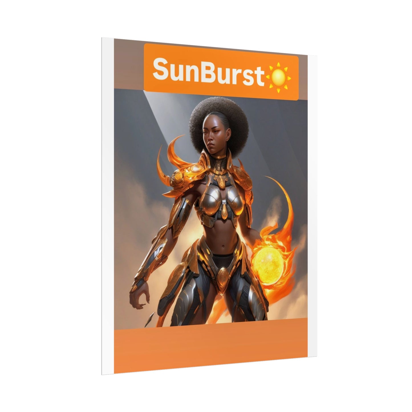 Vibrant Art Wall Poster - SunBurst Design, Home Decor, Gift for Her, Fantasy Room Art, Unique Wall Decor