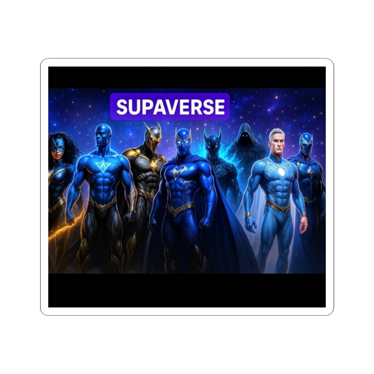 Supaverse Kiss-Cut Stickers - Superhero Decor, Laptop Stickers, Party Favors, Comic Book Gifts, Gamer Accessories