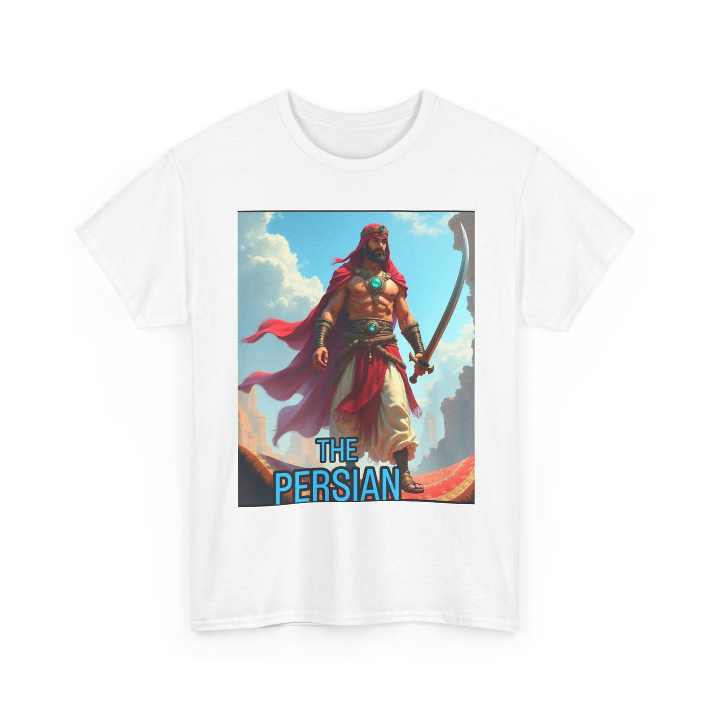 Persian Warrior Graphic Tee — 'The Persian' Mythic Illustration T-Shirt