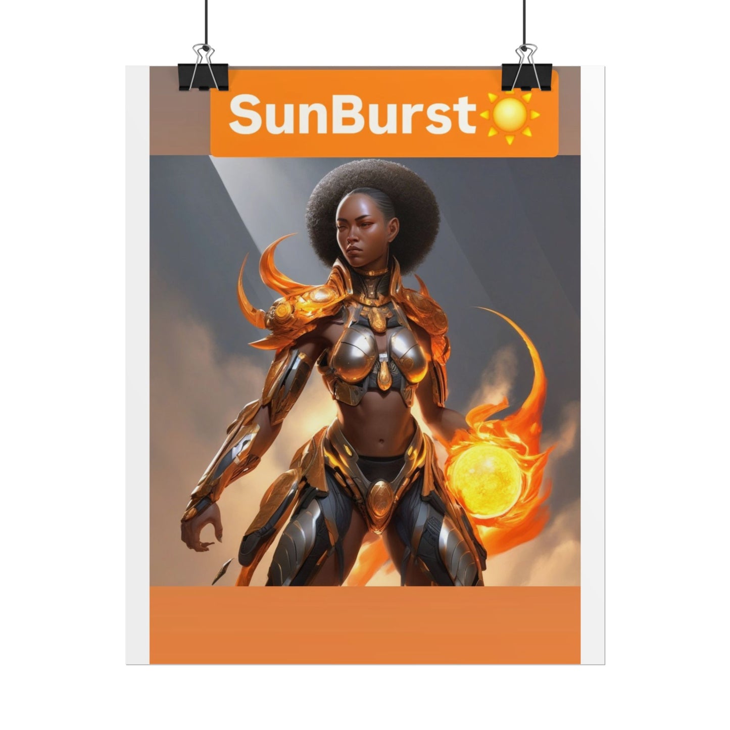 Vibrant Art Wall Poster - SunBurst Design, Home Decor, Gift for Her, Fantasy Room Art, Unique Wall Decor