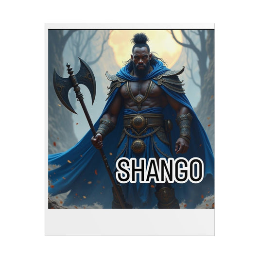 Shango God of Thunder Rolled Poster, African Mythology Wall Art, Unique Home Decor, Gift for Mythology Enthusiasts, Celebratory Artwork