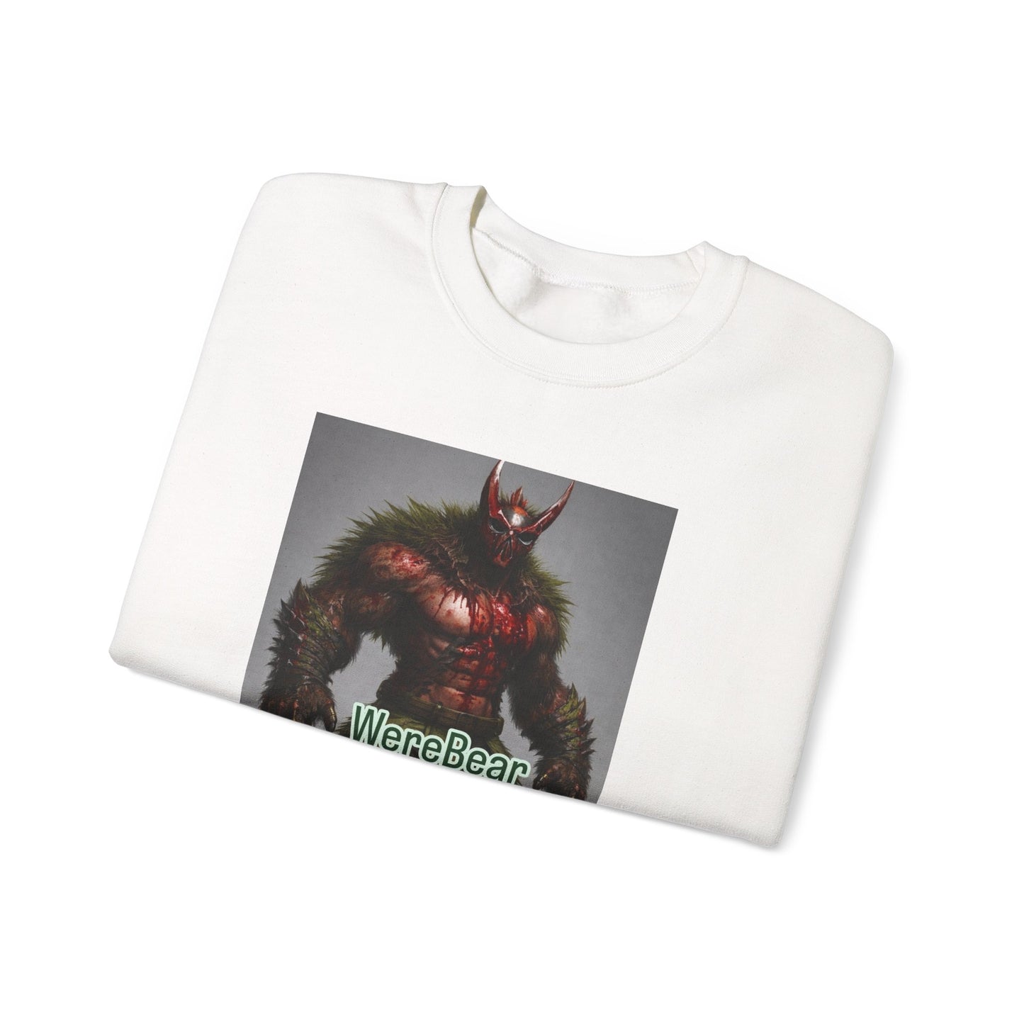 Werebear Graphic Sweatshirt — Monster Bear Illustration Crewneck