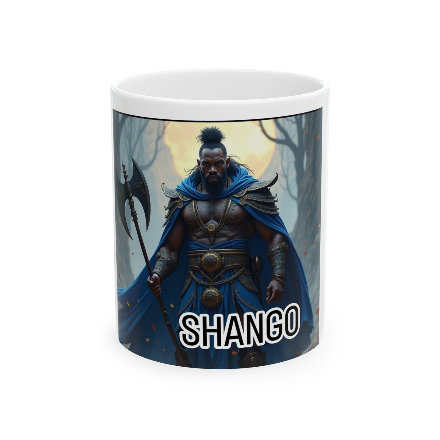 Shango Inspired Ceramic Mug - Unique 11oz/15oz Coffee Cup for Mythology Lovers, Gift for Him/Her, Fantasy Drinkware, Decorative Mug