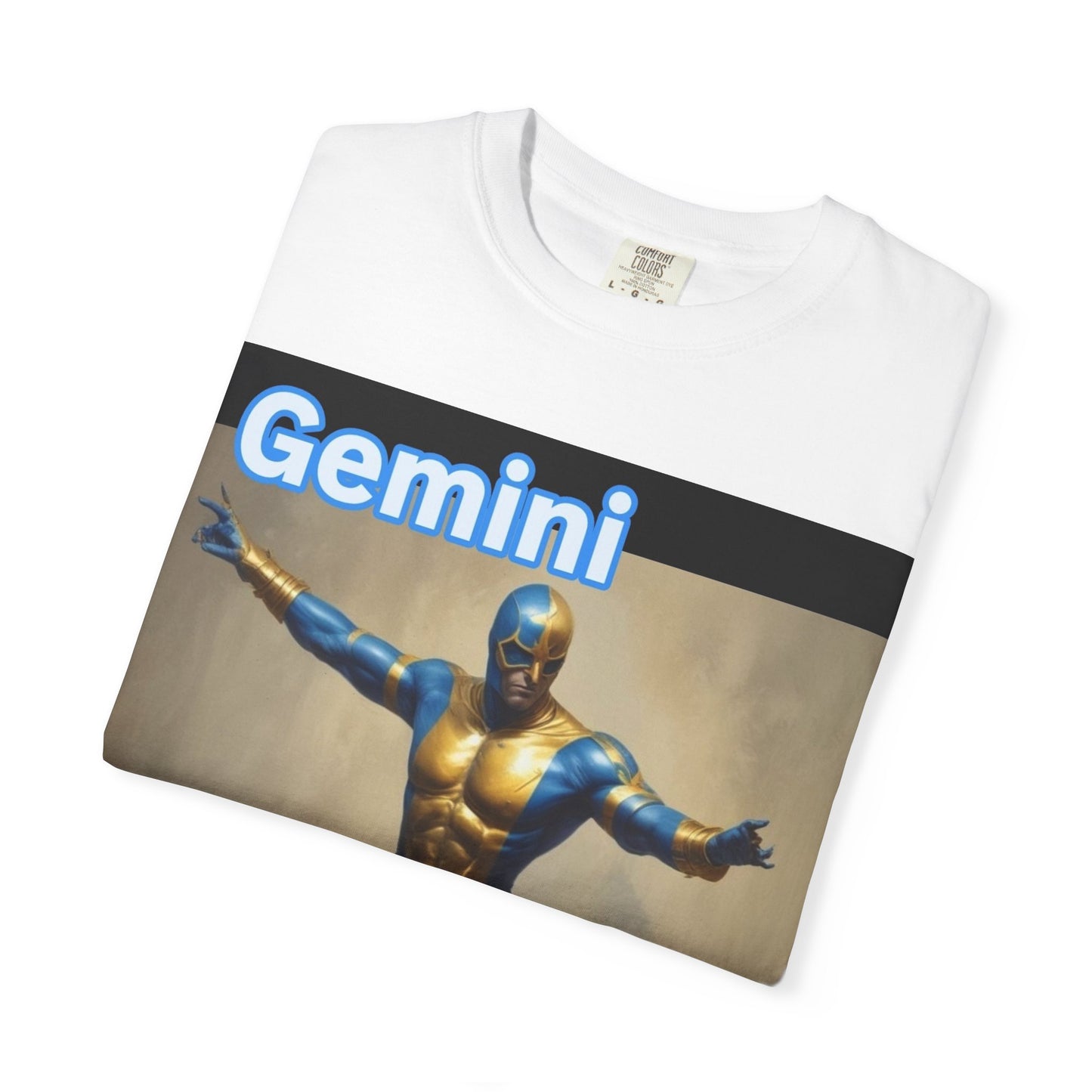 Gemini Superhero T-Shirt, Unisex Graphic Tee, Astrology Shirt, Gift for Birthday, Zodiac Clothing, Fun Casual Wear