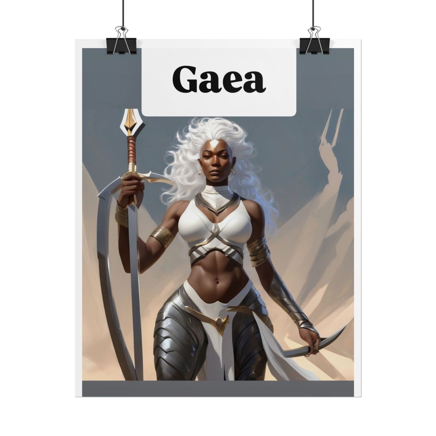 Gaea Wall Art Poster, Fantasy Art Print, Home Decor, Gift for Gamers, Mythology Wall Decor, Unique Wall Decoration