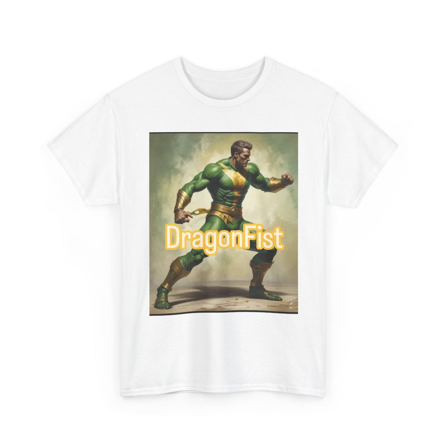 DragonFist Unisex Heavy Cotton Tee, Superhero Shirt, Comic Book Apparel, Gift for Fans, Casual Graphic Tee