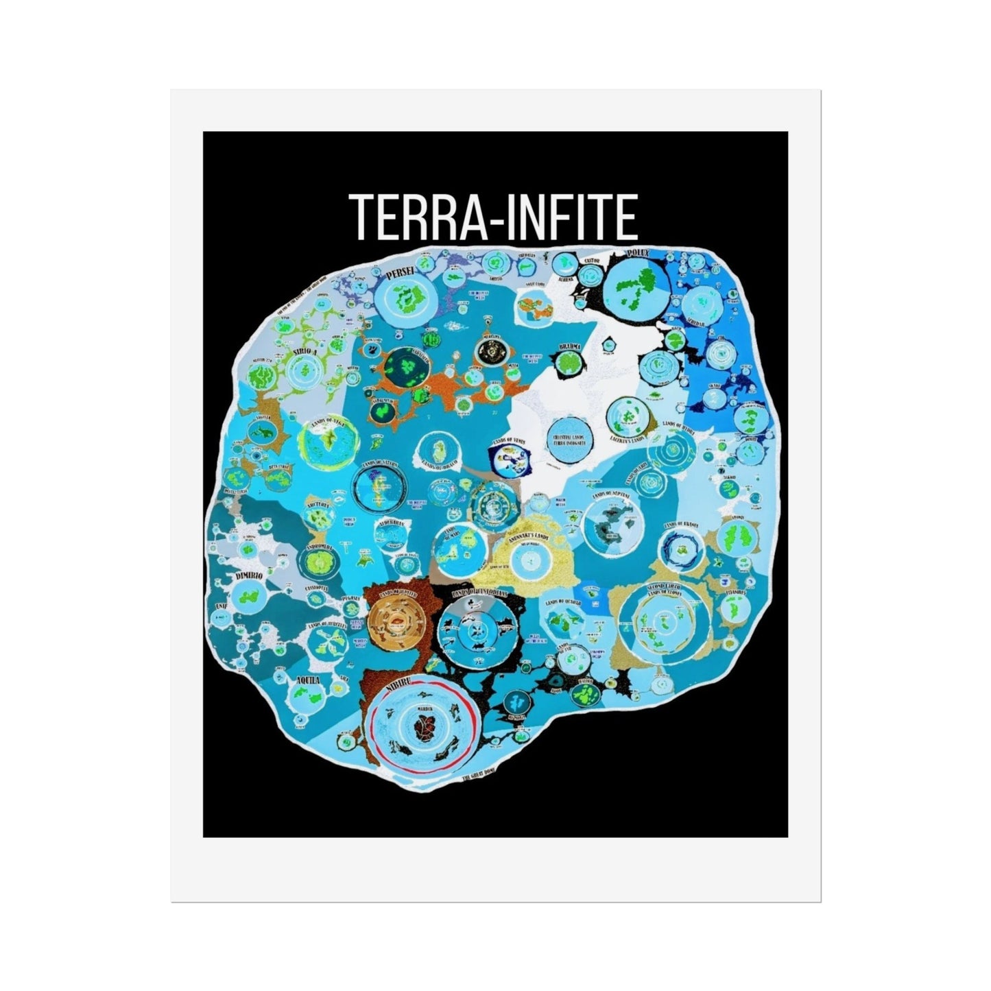 Terra-Infinite Rolled Poster Art Print, Wall Decor, Gift for Nature Lovers, Educational Wall Art, Eco-Friendly Home Decor