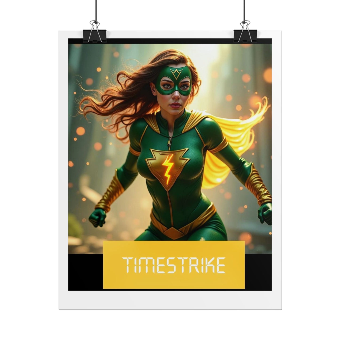Superhero Rolled Poster, Vibrant Wall Art, Gift for Comic Fans, Timedstrike Decor, Kids Room Decoration