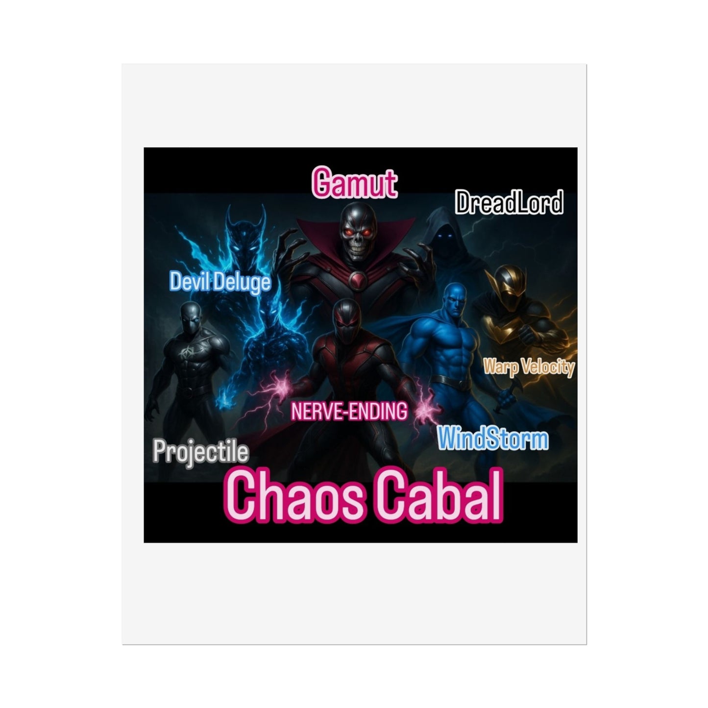 Chaos Cabal Rolled Posters | Unique Wall Art, Fantasy Decor, Gifting for Gamers, Print for Events, Collectibles