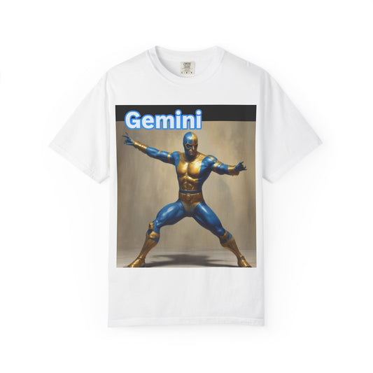 Gemini Superhero T-Shirt, Unisex Graphic Tee, Astrology Shirt, Gift for Birthday, Zodiac Clothing, Fun Casual Wear