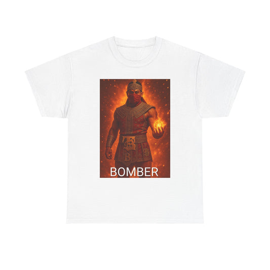 BOMBER Cotton Tee - Bomber Design | Vintage Graphic Tee, Casual Wear, Gift for Gamers, Birthday Gift, Fashion Statement