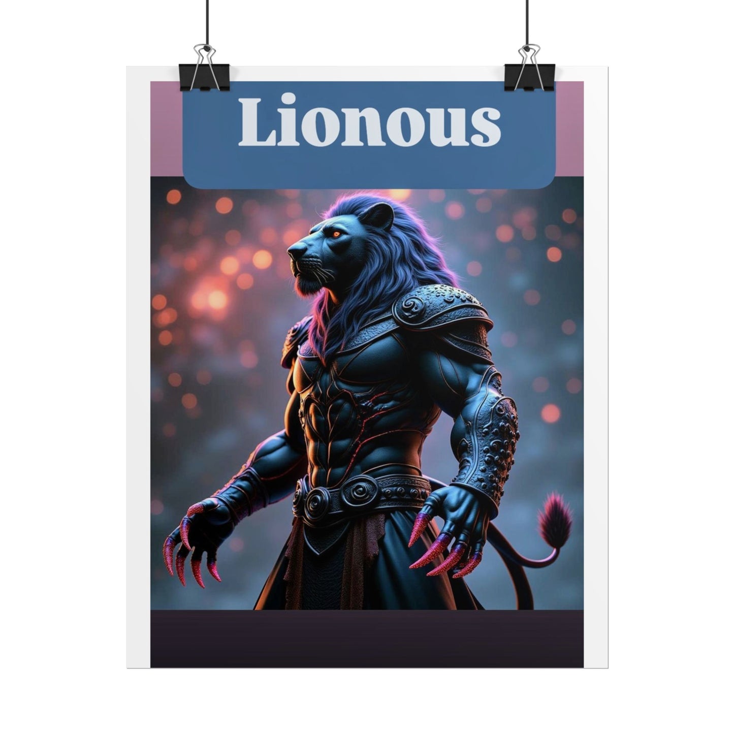 Majestic Lionous Art Poster, Wall Decor, Gift for Animal Lovers, Unique Artwork, Home Decoration, Gallery Wall