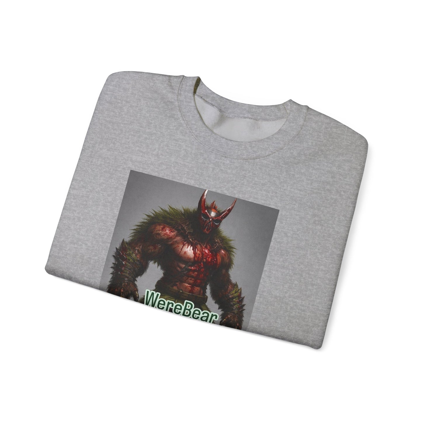 Werebear Graphic Sweatshirt — Monster Bear Illustration Crewneck