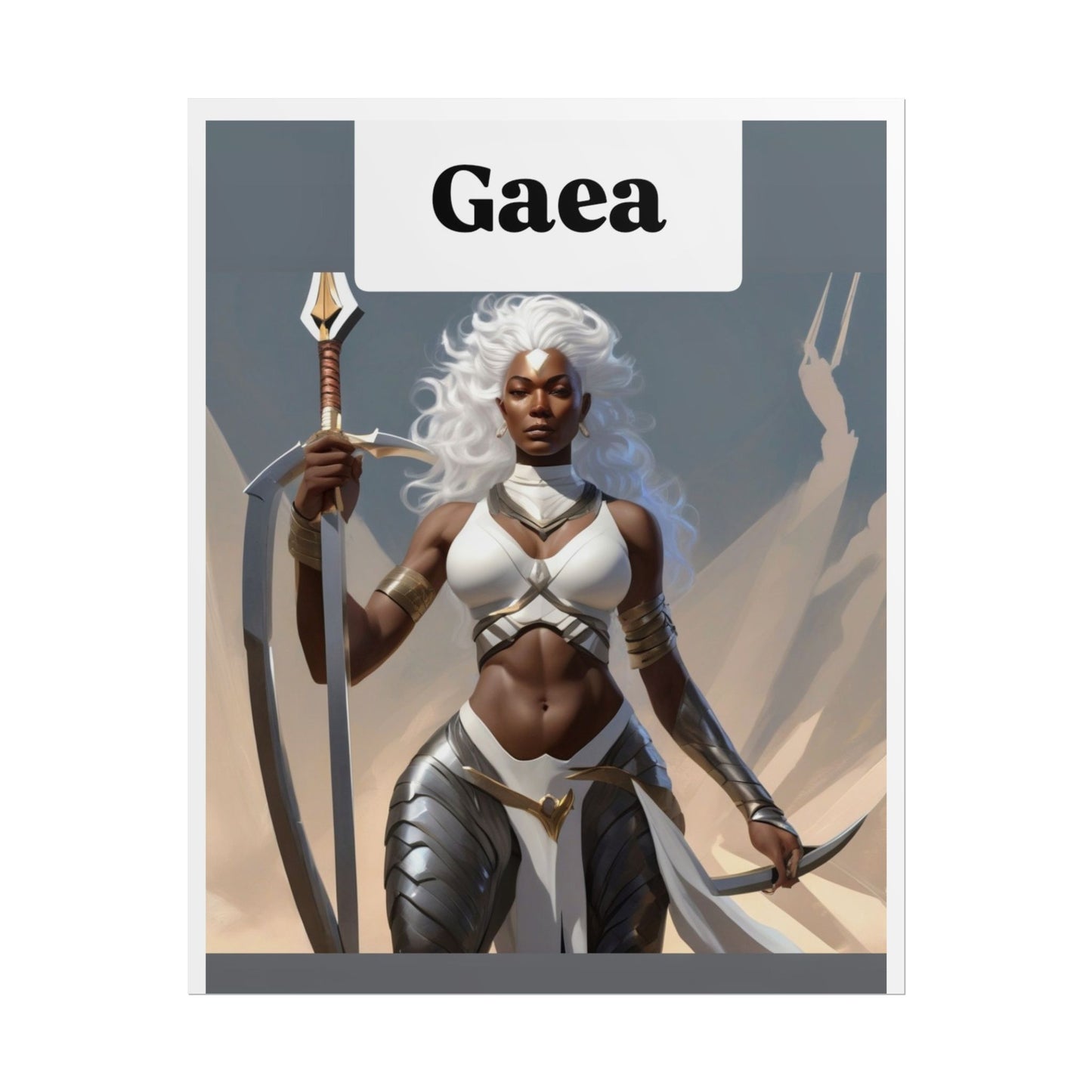 Gaea Wall Art Poster, Fantasy Art Print, Home Decor, Gift for Gamers, Mythology Wall Decor, Unique Wall Decoration